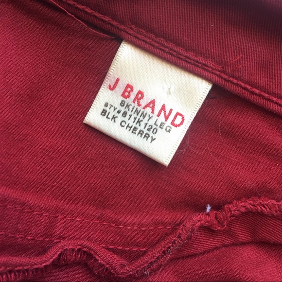❌SOLD❌ J Brand Skinny Leg Red Jeans Size 25 - A22 - Picture 5 of 7